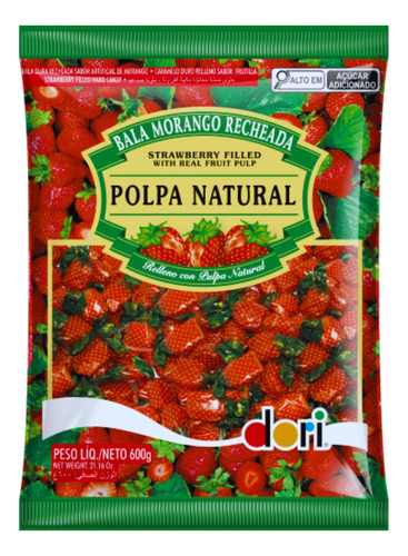 Bala De Morango Com Polpa Natural P/ Enfeite Guirlanda Natal