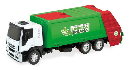 Brinquedo Caminhão Limpeza Urbana Coletor De Lixo Iveco
