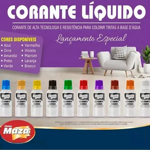 CORANTE LÍQQUIDO XADREZ 50ML - VÁRIAS CORES