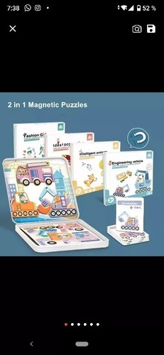 Juego De Rompecabezas Magnético Para Niños Montessori Puzzle