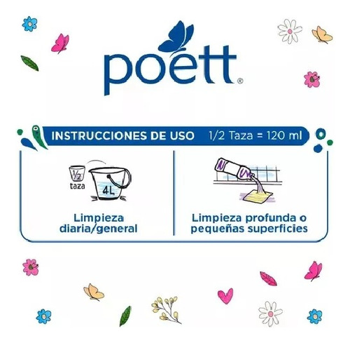 Pack 4 Poett 900ml Perfuma Y Desinfecta | Colección Completa