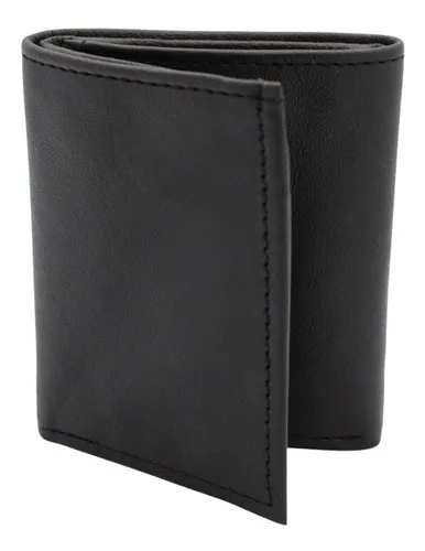 Cartera Billetera Piel Cuero Caballero Casual Triple