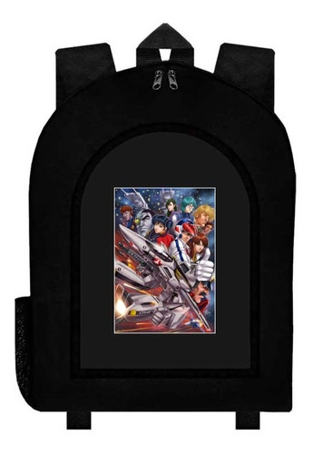 Mochila Negra Retro Macross A10