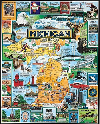 White Mountain Puzzles Mejor De Michigan - 1000 Pedazos Del 