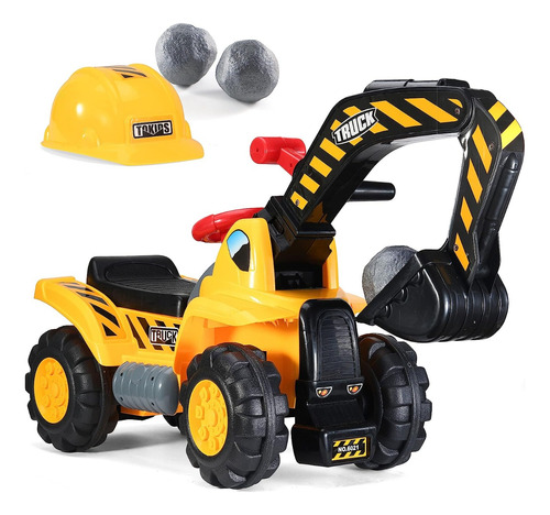 Carro Infantil Tractor Excavador De Tracción Musica  Play 22