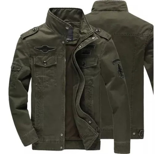 Chaqueta Militar Para Hombre Con Cuello Alto Chaqueta De ALG | Cuotas sin  interés