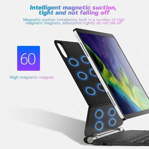 Imagen 2 de 10 de Teclado Gokoco Magic Para iPad 10.9 iPad Pro 11