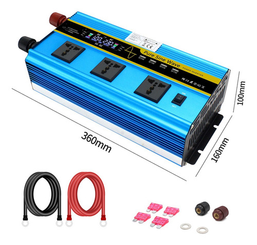 Inversor De Onda Senoidal Pura 2000w Dc 12v Para Ac 110v