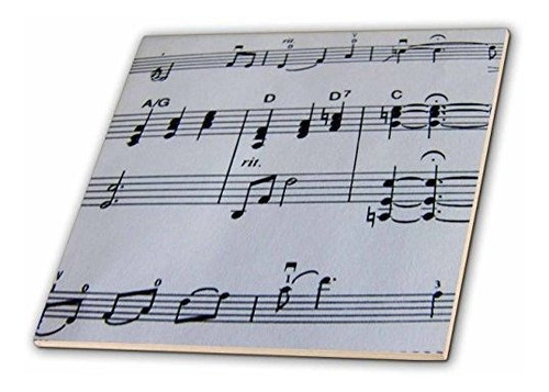 3drose Ct_14530_2 Music Notes-ceramic Tile, 6 Pulgadas