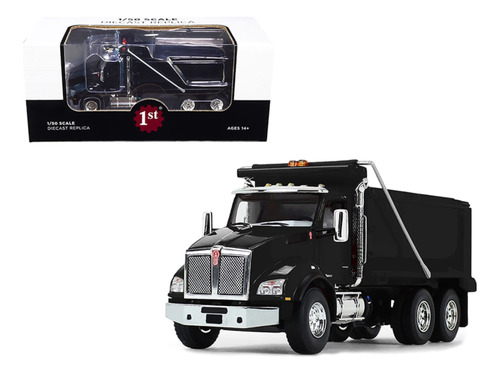 First Gear Negro: Camion Volquete Kenworth T880