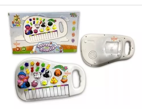 Piano Musical Educativo Animais Brinquedo Som Infantil Bebe Cor