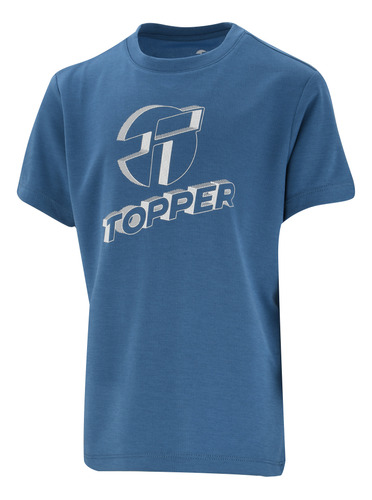 Remera Entrenamiento Topper Basic Niño En Azul | Stock Cente