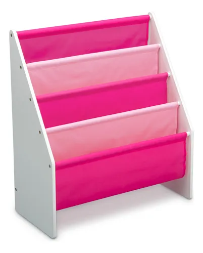 Rack Para Libros Blanco Y Rosado Rosa