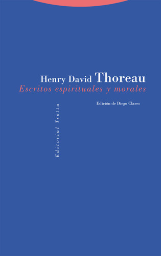 Libro Escritos Morales Y Espirituales - Thoreau, Henry Da...