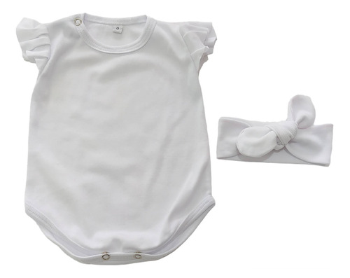 Conjunto Para Beba Bodys Vinchas 0 A 18 Meses