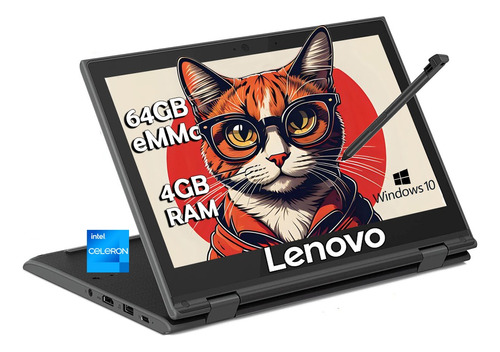 Laptop Lenovo 300e Intel Celeron 64gb 4gb Ram Touch Windows  (Reacondicionado)
