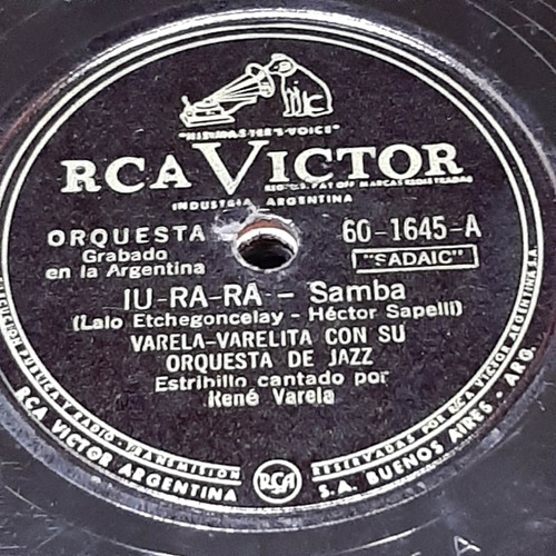 Pasta Varela Varelita Su Orq Jazz Rca Victor C310