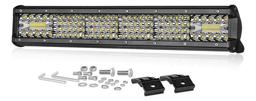 Barra De Luz Led, 18 Pulgadas, 408 W, Cuatro Filas, Luces De