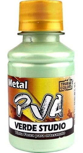 Tinta Pva Metal Colorido, 100ml - True Colors - Pronto Cor Verde Studio - 7967