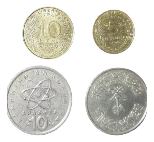 Monedas De Grecia Francia Y Arabia Saudita
