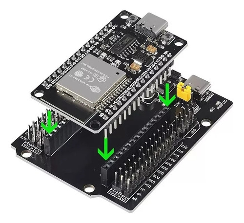 Nodemcu Esp32 Wifi Ch340g Usb-c + Shield Placa Expansion 30p