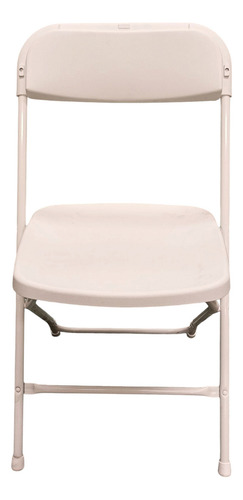 Sillas Plegable X2 Uni Acero Reforzado P/ Hogar Y Catering Liso Blanco Blanco