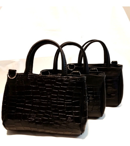 Mini Bolso Bandolera Cuero Pu Croco  