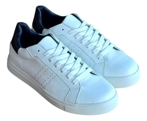 Zapatillas Hombre Cuero Blanco