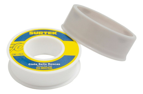 Cinta Teflón Sella Roscas 1'' X 13m Surtek® 10pzs Para Gas