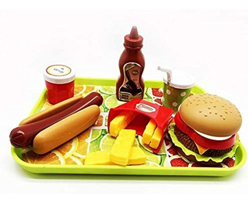 Giftexpress® Burger & Hot Dog Juego De Cocina De Comida Ráp