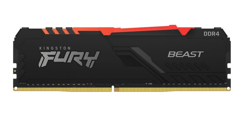 Imagen 1 de 5 de Memoria Ram Ddr4 8gb 2666mhz Kingston Fury Beast Rgb