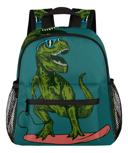 Auuxva Mochila Niños Con Diseño Dinosaurio Monopatín, Color