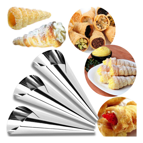 Forminha Canudo N°2 Aluminio Casquinha Cone Doce 12 Unidades