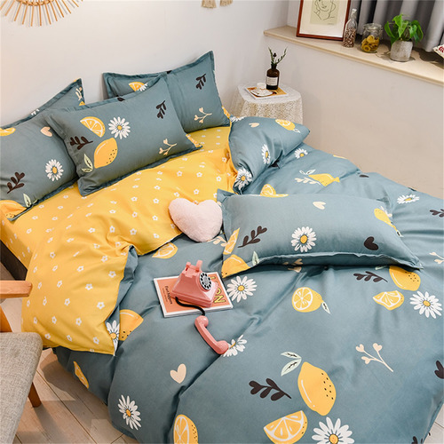 Juego De Ropa De Cama, 4 Unidades, Funda De Edredón De Algod
