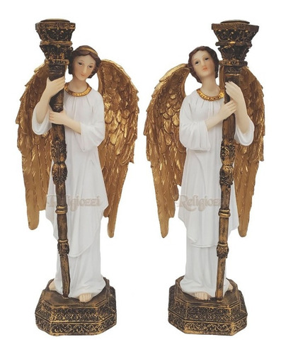 Angel Candelabro 30cm Juego X2 529-87016 Religiozzi