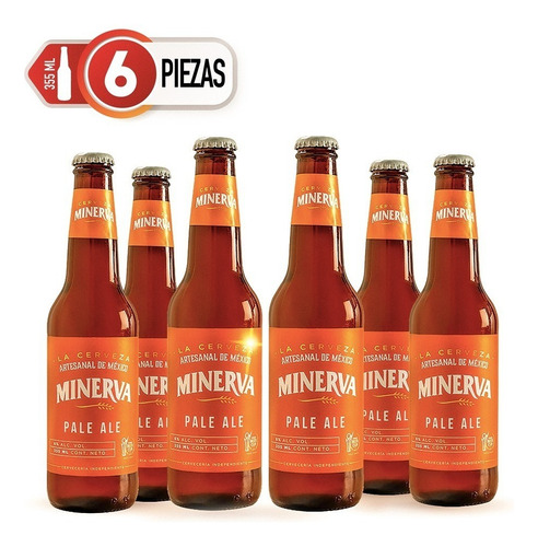 Six Pack Cerveza Minerva Pale Ale 355ml C/u
