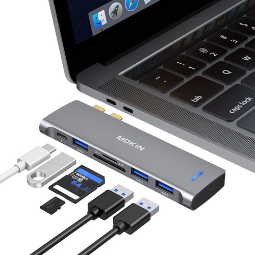 Adaptador USB C para Macbook Pro Air, Adaptador USB C Mac, Mac