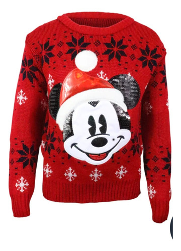 Sueter Sweater Navideño De Niños Mickey Mause O Minnie Mimi