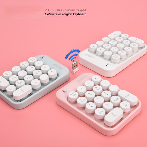 Negro De Colores Mezclados - Teclado Numérico Inalámbrico Aj