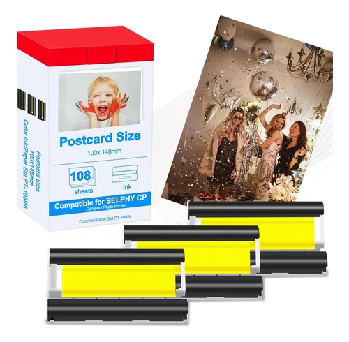 Juego De Tinta Y Papel De Color Kp-108in Compatible Para De
