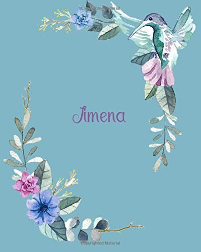 Jimena 110 Pages 8x10 Inches Classic Blossom Blue Design Wit