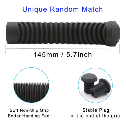 Empuñaduras De Manillar Pro Stunt Cuello Largo Modelo 5.709 Negro