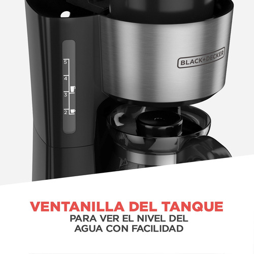Cafetera Black+decker Filtro Permanente 5 Tazas, Cm0755s-mx