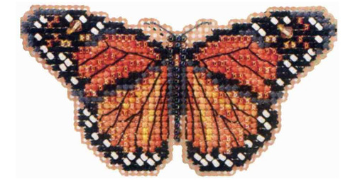 Monarch Butterfly Abalorio Punto Cruz Diseño Ornamento Kit 2