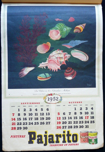Imagen 6 de 8 de Antiguo Almanaque Pinturas Pajarito 1955 (completo). 15020