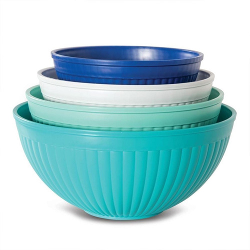 Bowls Mezcladores Ensaladeras Pack X 4 Nordic Ware Color Azul marino