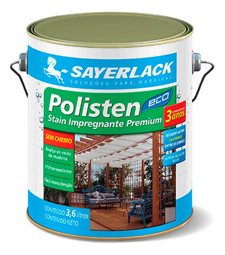 Protector Para Madera Sayerlack Polisten Eco Stain 3.6 Lts