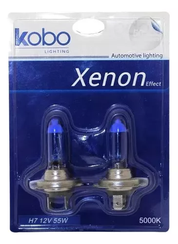 KOBO LIGHTING  Lampara H7 Blue Vision 55w Efecto Xenon Luz Blanca X2