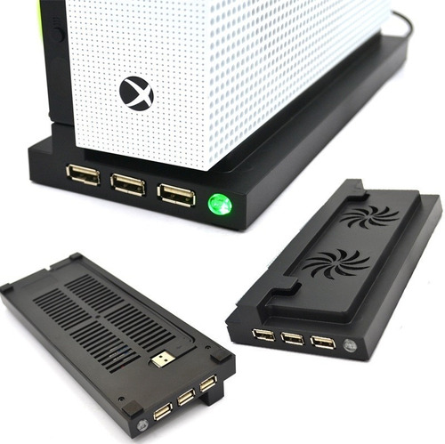 Base Suporte 3usb Carregador Cooler Compatível Xbox One Slim