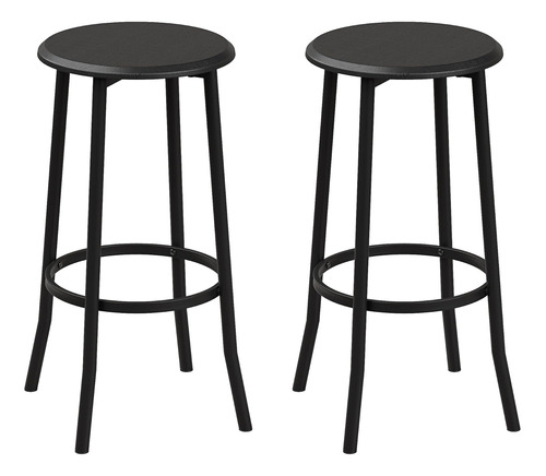 Barstools Juego De 2 Taburetes De Bar,madera Maciza,sil...